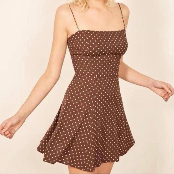 Reformation Polka Dot Mini Dress - Picture 2 of 7